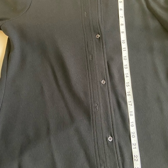 Carlisle Womens Black Blouse Button Up Long Sleeve Mandarin Neck Sz 6 Top - Picture 7 of 10